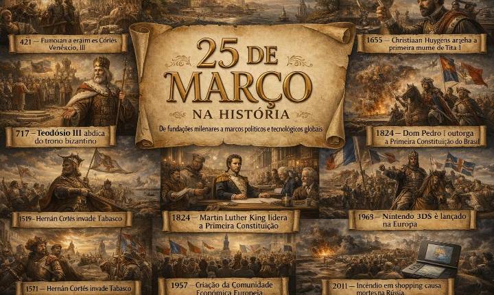 25 de março na história: de fundações milenares a marcos políticos e tecnológicos globais