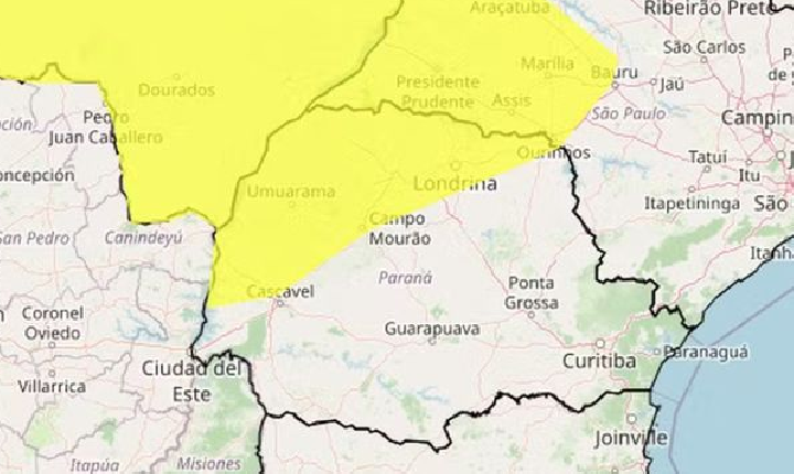 Alerta indica onda de calor para Santa Helena e outras 189 cidades do Paraná