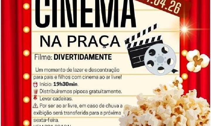 Cine Acult Itinerante leva cinema gratuito ao ar livre na Praça Santos Dumont