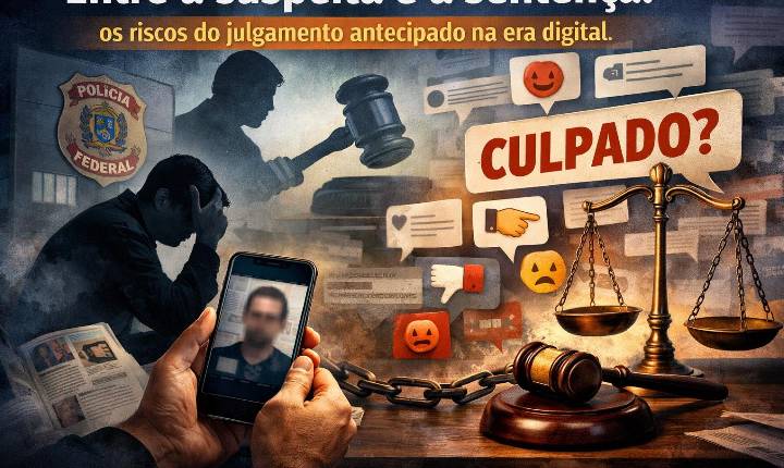 Entre a suspeita e a sentença: os riscos do julgamento antecipado na era digital