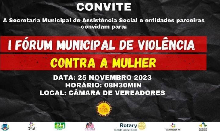 Fórum Municipal de Violência contra a Mulher acontece no sábado em SH