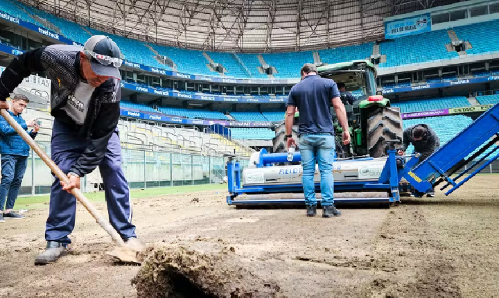 Gramado da Arena será replantado; Inter pode usar o Beira-Rio ainda em junho