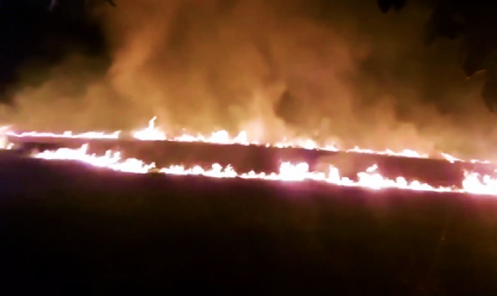 Incêndio ambiental é registrado no Balneário de Santa Helena