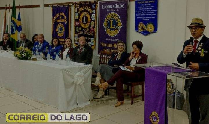 Jantar solene celebra a admissão de novos membros no Lions Clube de Santa Helena