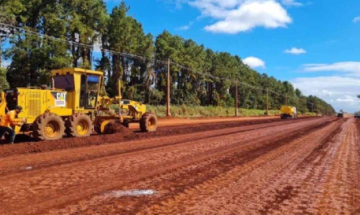 Obras de rodovia de acesso ao Porto Internacional de SH avançam no Paraguai