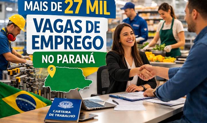 Paraná registra mais de 27 mil vagas de emprego abertas
