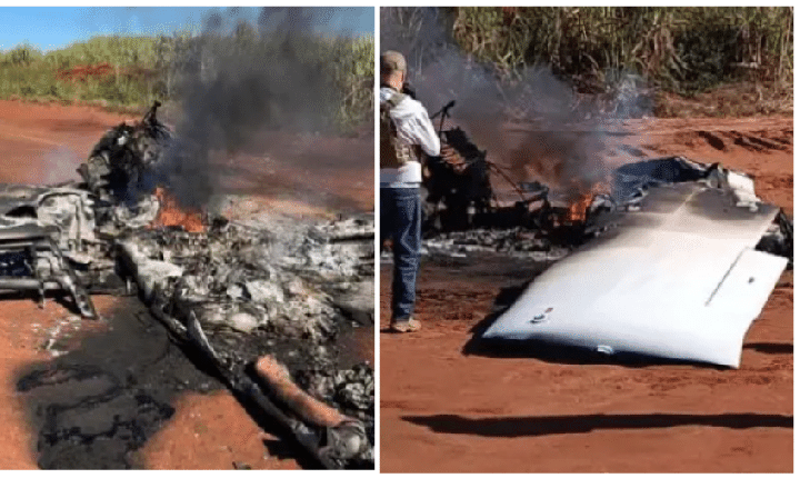 Piloto incendeia aeronave após pousar no oeste do PR