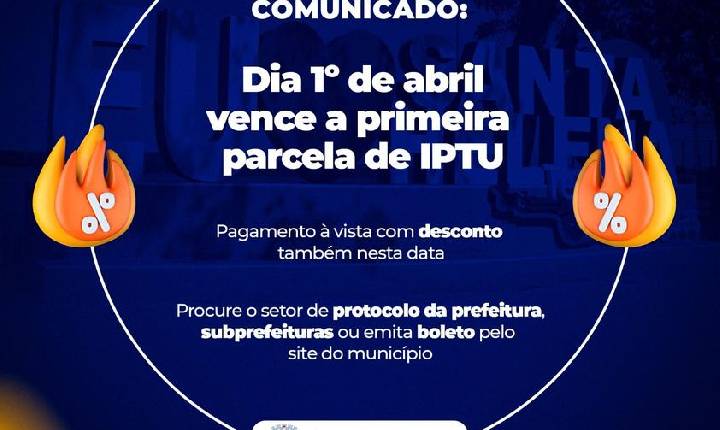 Prazo para quitar IPTU com desconto em Santa Helena termina em 1º de abril