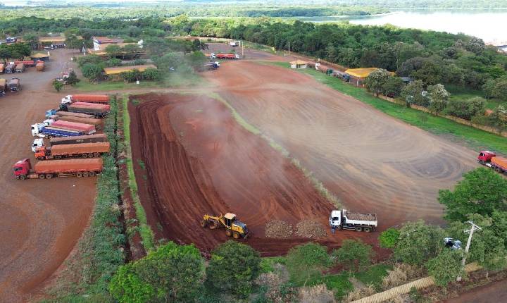 Prefeitura amplia pátio do Porto Internacional de Santa Helena para melhorar logística de cargas