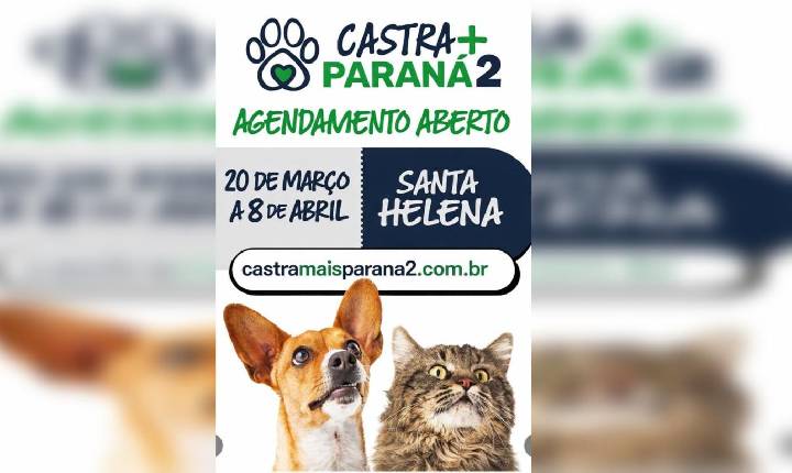 Santa Helena é contemplada com programa estadual de castração gratuita de animais