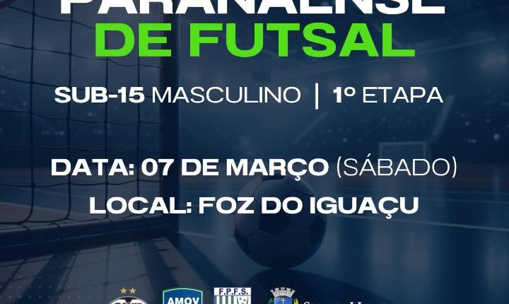 Santa Helena estreia no Campeonato Paranaense de Futsal Sub-15 em Foz do Iguaçu