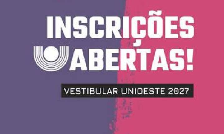 Unioeste abre as inscrições para o Vestibular 2027