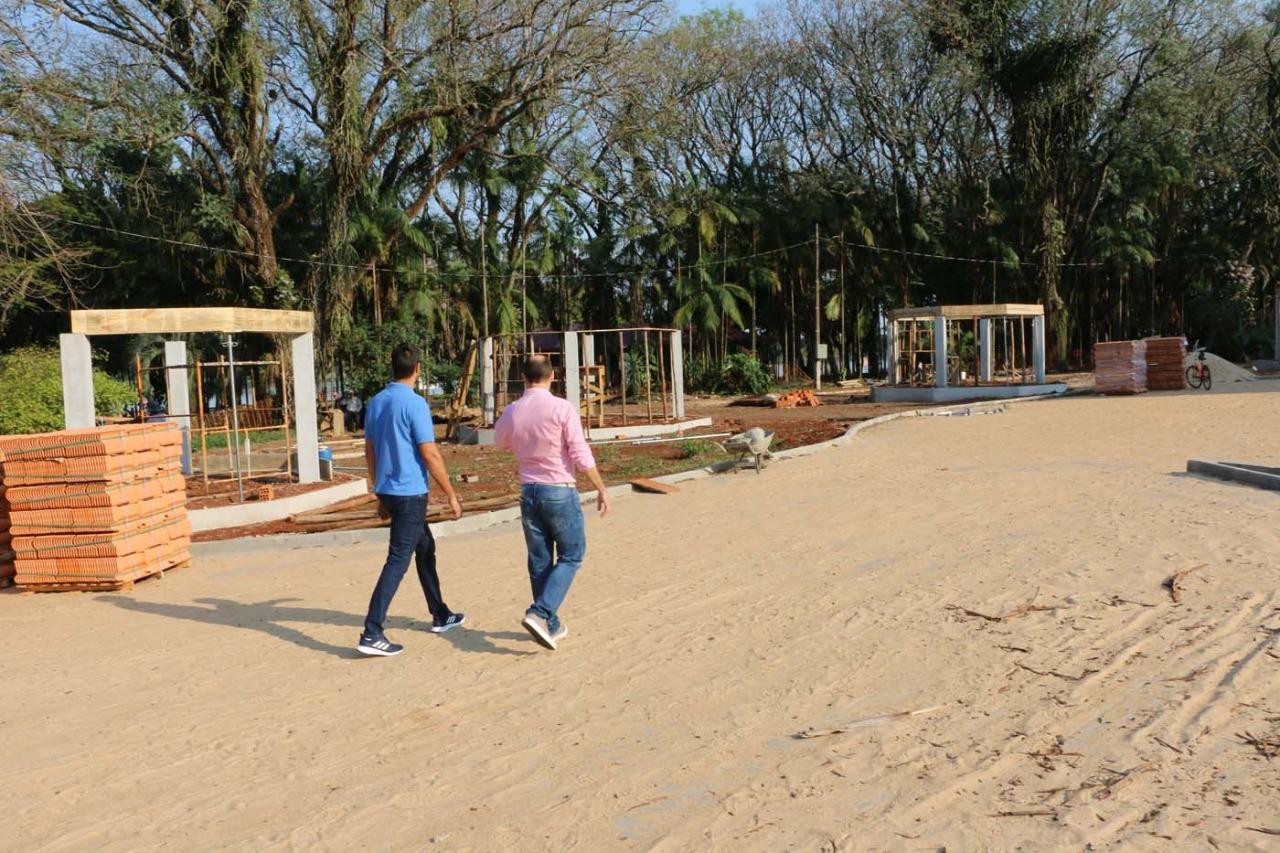 Obras do Balneário são vistoriadas pela diretoria do Comtur