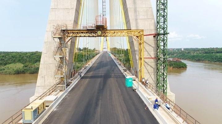 Ponte da Integração Brasil–Paraguai já está asfaltada