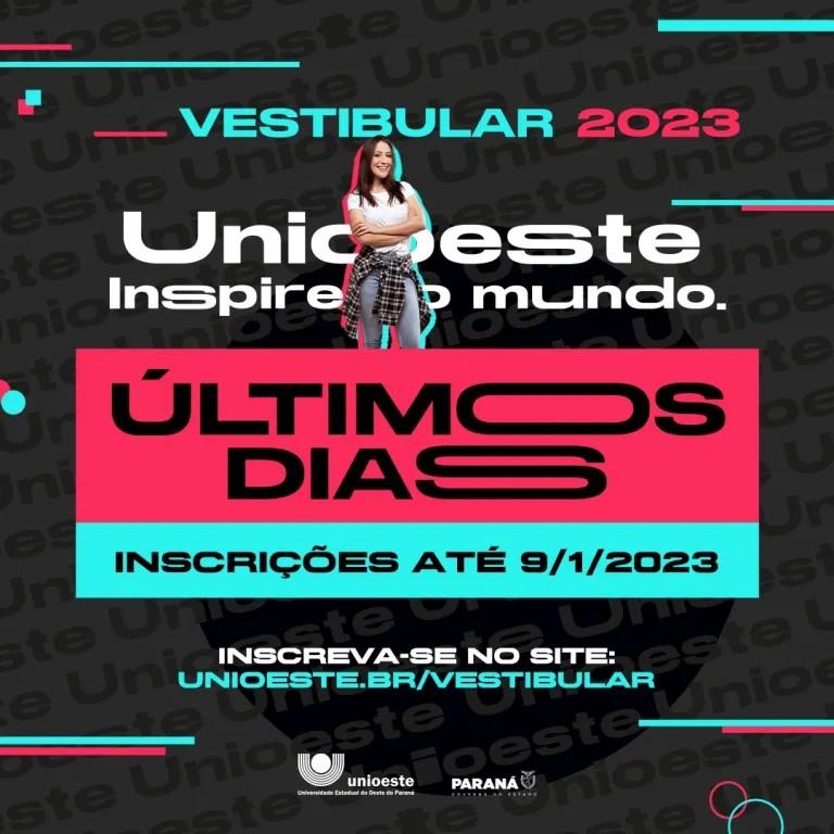 Inscrições do Vestibular Unioeste seguem até dia 09 de janeiro, próxima segunda-feira