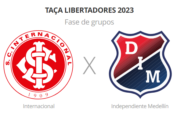 Inter x Independiente Medellín: onde assistir ao vivo, horário e escalações