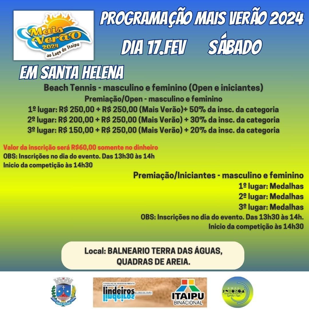 SMEL divulga programação do Mais Verão em Santa Helena