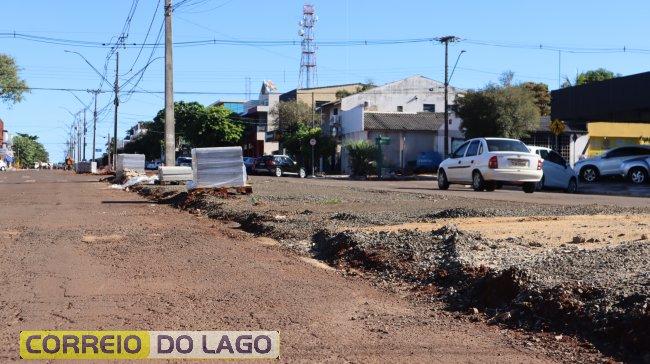 Revitalização da Avenida Brasil em Santa Helena avança com diversas melhorias