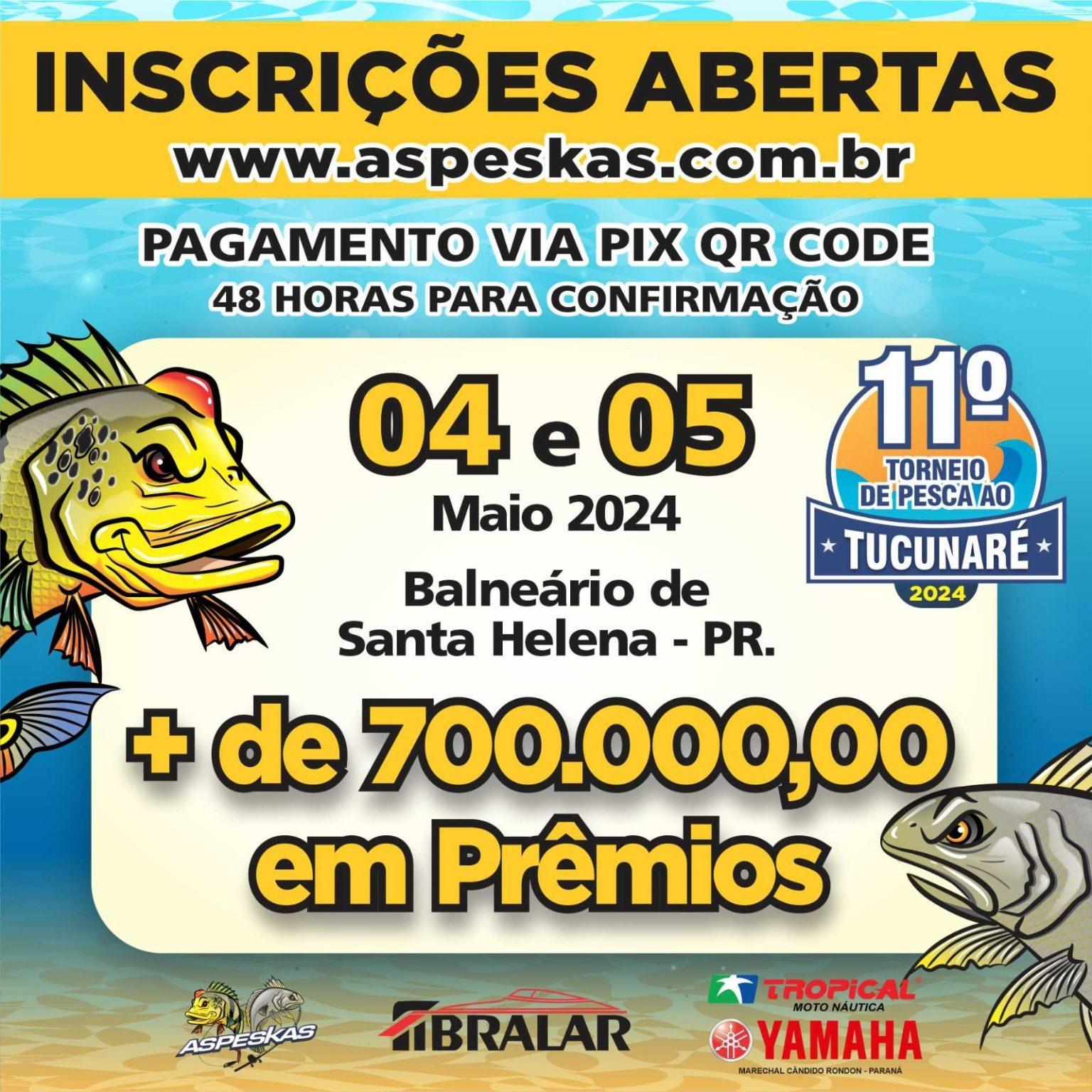 Torneio de Pesca ao Tucunaré em Santa Helena terá R$800 mil em prêmios para a 11ª edição