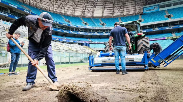 Gramado da Arena será replantado; Inter pode usar o Beira-Rio ainda em junho