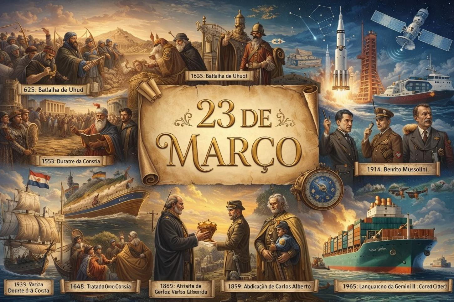 23 de março: uma data marcada por guerras, conquistas e transformações históricas