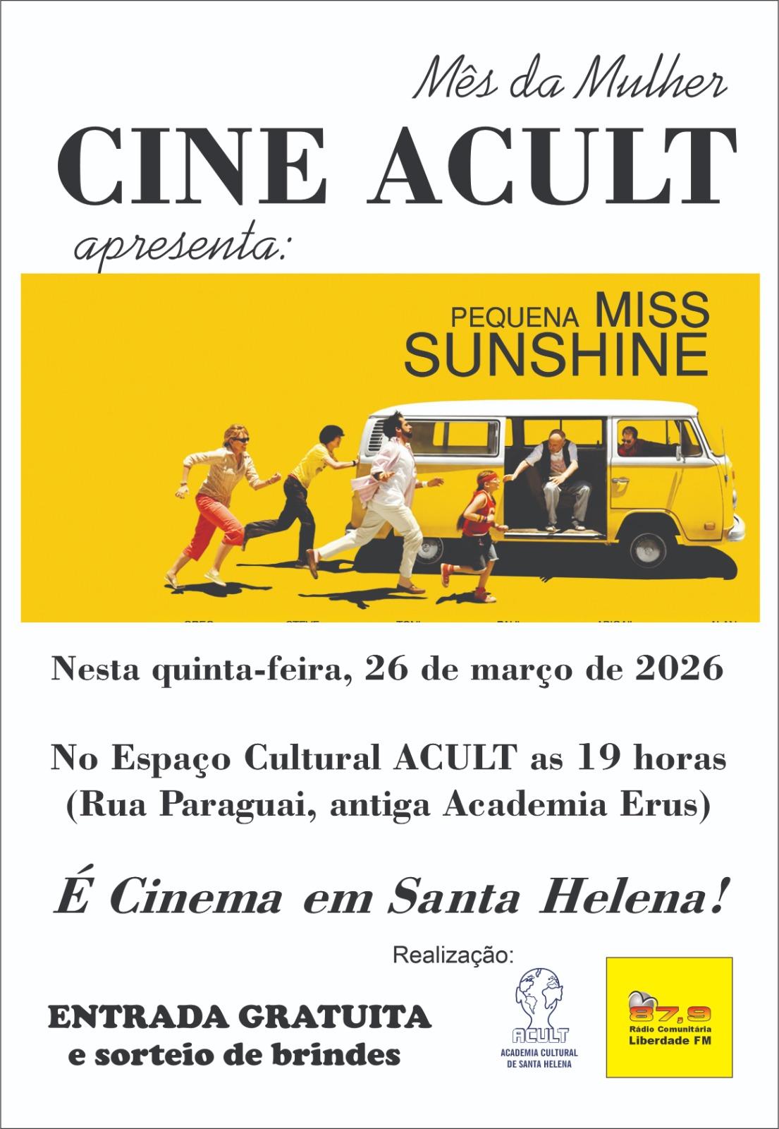 Cine ACULT retoma atividades em nova fase com exibição especial em Santa Helena