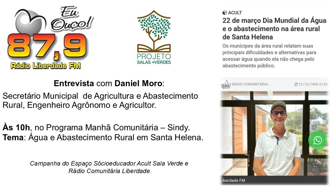 Entrevista com o Secretário Daniel Moro aborda desafios do abastecimento de água na área rural de Santa Helena