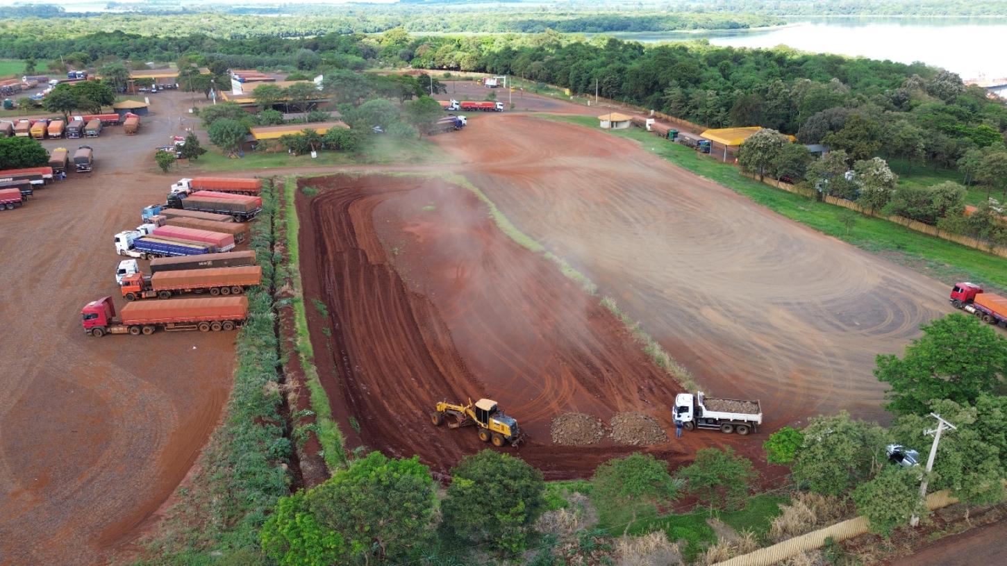 Prefeitura amplia pátio do Porto Internacional de Santa Helena para melhorar logística de cargas