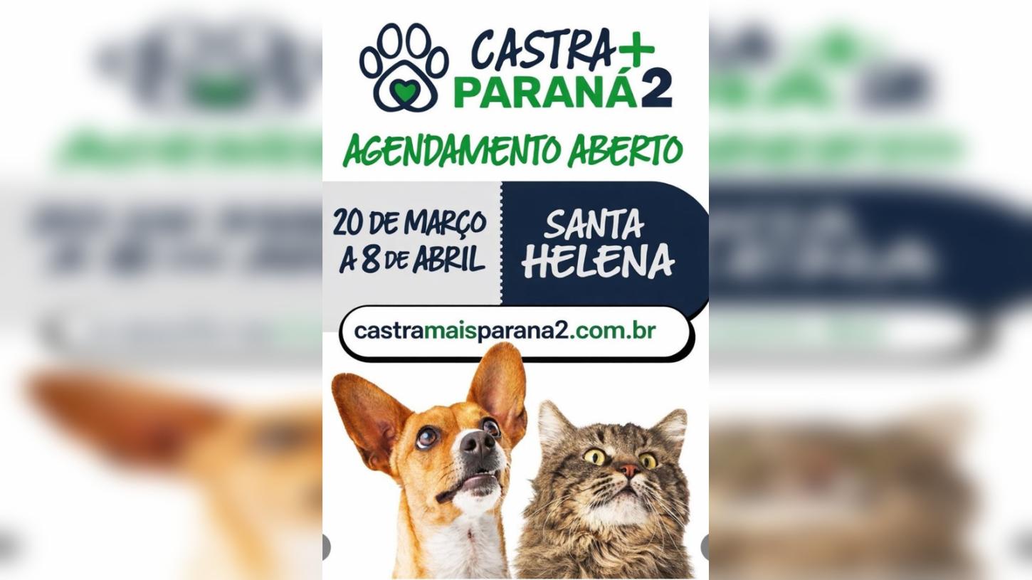 Santa Helena é contemplada com programa estadual de castração gratuita de animais
