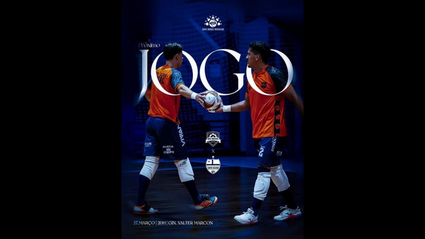 Santa Helena Futsal enfrenta São Miguel fora de casa pela Série Bronze