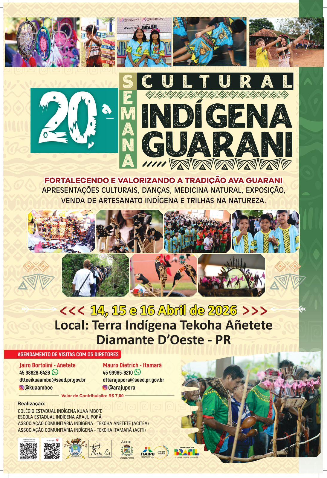 20ª  Semana Cultural Indígena celebra cultura Guarani em Diamante do Oeste