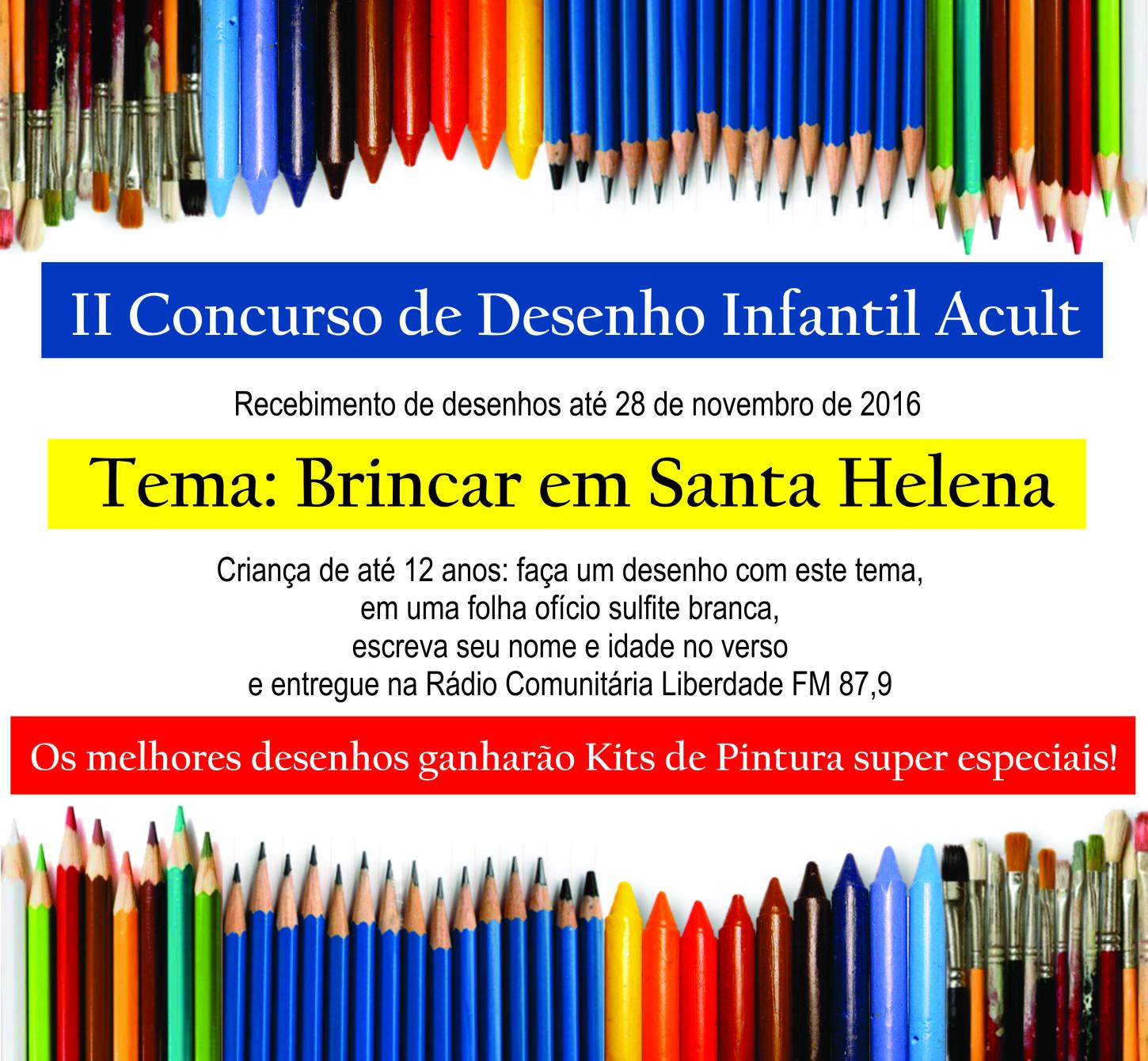RELEMBRE ESSE PROJETO ACULT: Concurso de Desenho Infantil “Primavera em Santa Helena” mobilizou 80 crianças em 2015